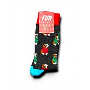 Fun Socks Men's Combed Cotton Dogs Gift Crew Socks